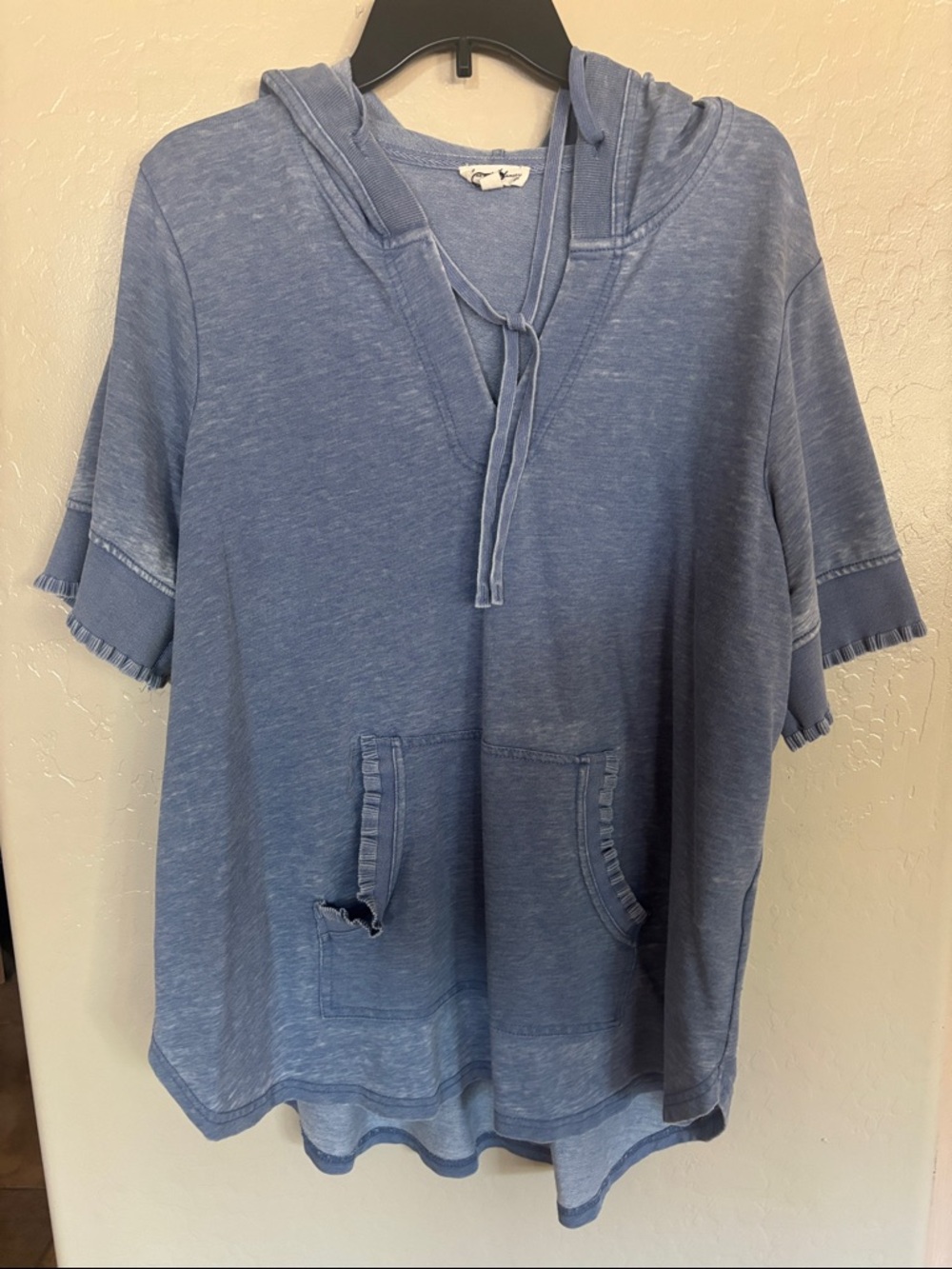 Jane and Delancey Light Blue Hooded Tee